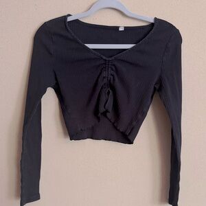 Black Long Sleeve Women's Top